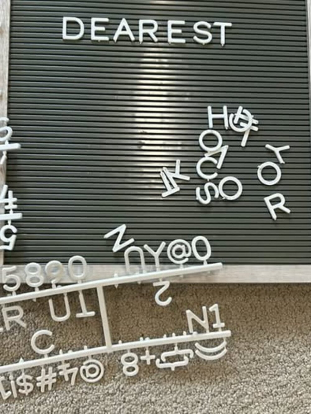 Letter Board with 1" Letters